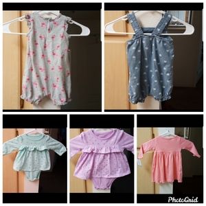 5 LiL Girls Dresses & Bodysuit Bundles